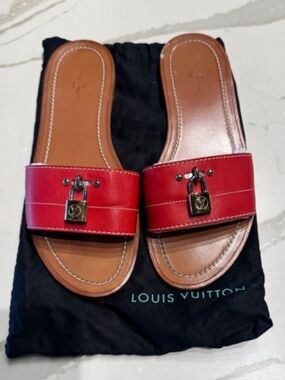 Louis Vuitton | Shoes | Louis Vuitton Lock It Slide Sandal Size 36